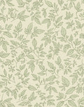 Elegant Green Branch Leaf Pattern Rug