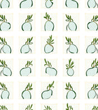 Whimsical Organic Botanical Pattern Rug