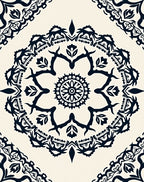 Intricate Floral Medallion Pattern Rug