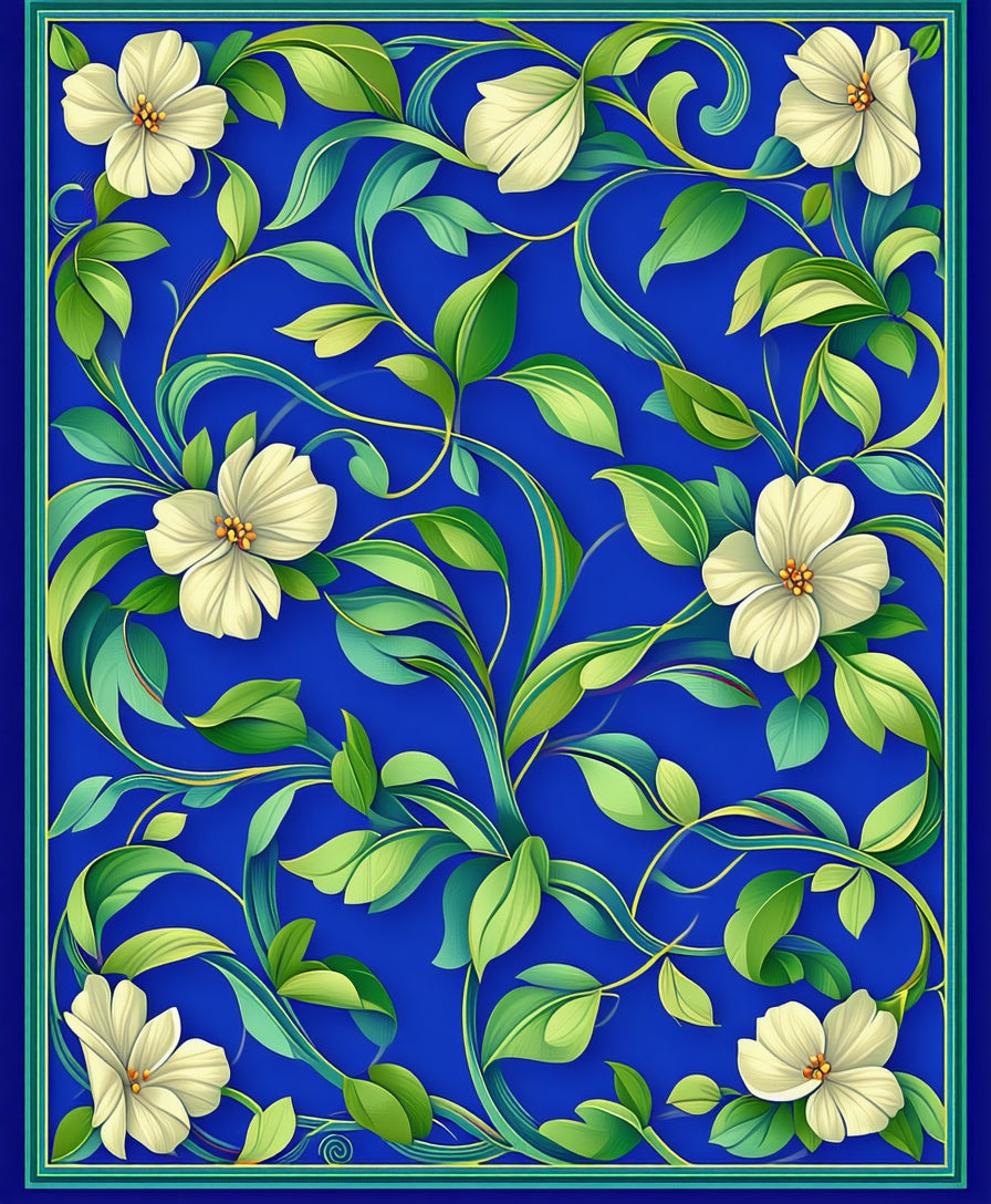 Enchanting Floral Vine Pattern Rug