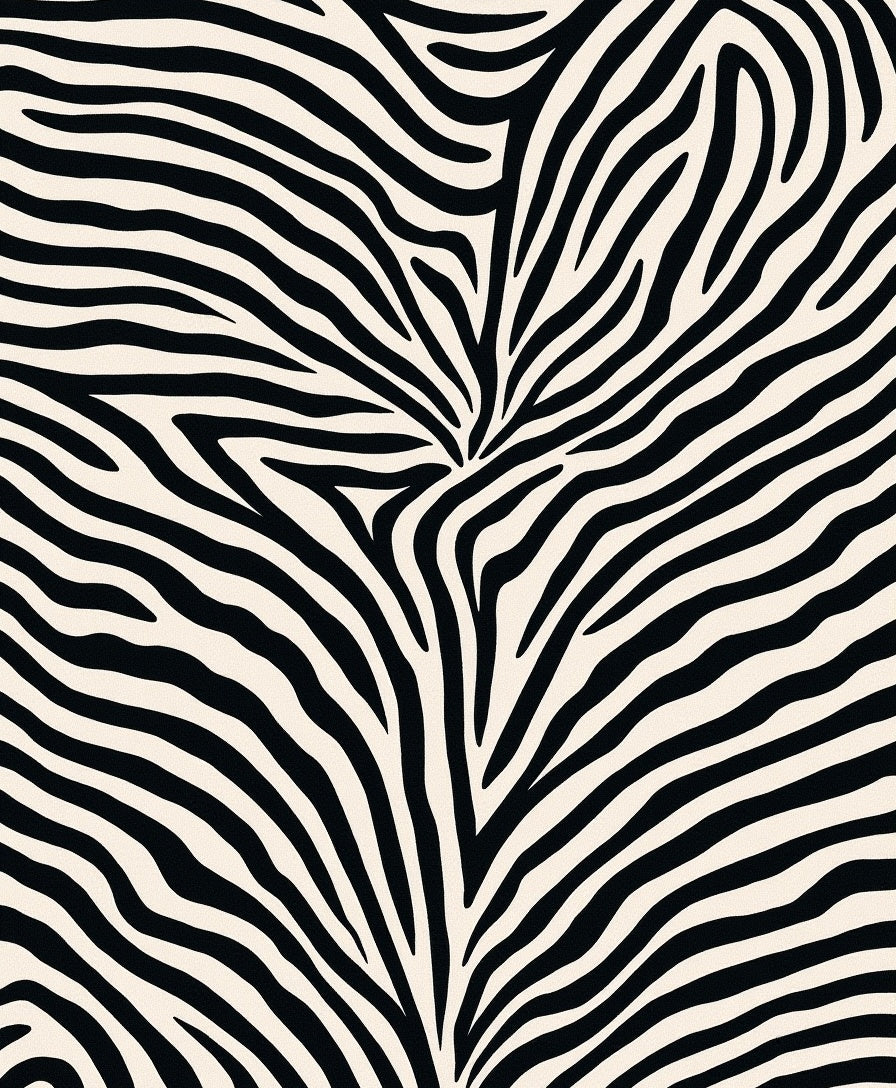 Black White Zebra Stripe Pattern Rug