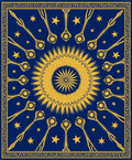 Starry Sky Sunburst Pattern Rug