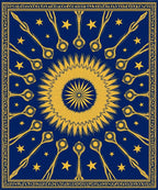 Starry Sky Sunburst Pattern Rug