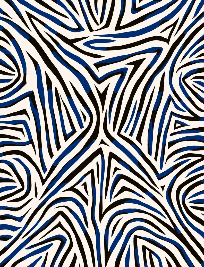 Bold Abstract Zebra Stripe Design Rug