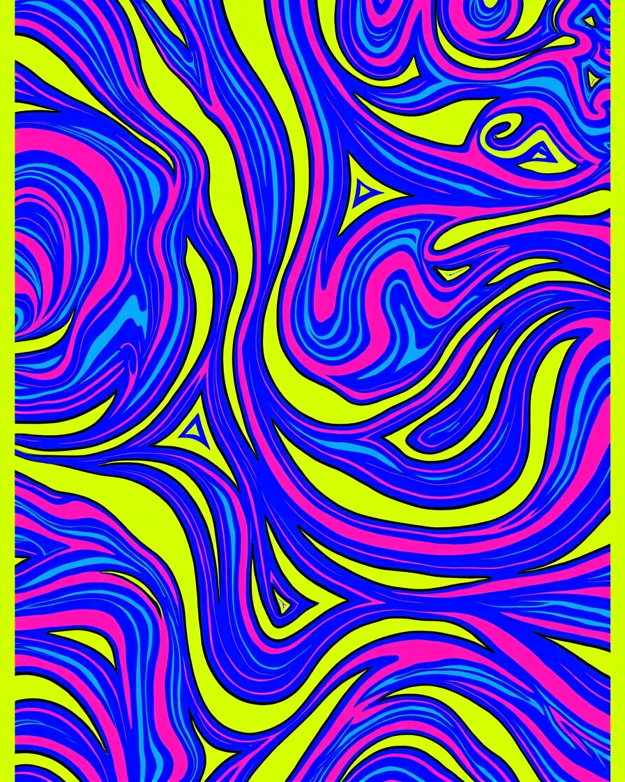 Vibrant Swirl Flow Pattern Rug