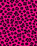 Vibrant Pink Black Floral Abstract Design Rug