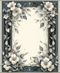 Elegant Floral Vine Art Deco Pattern Rug