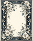 Elegant Floral Vine Art Deco Pattern Rug