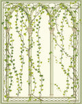 Arched Garden Ivy Vine Design Rug