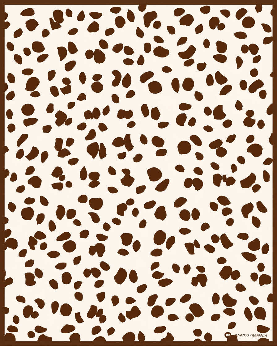 Spotted Pattern Rug with Brown Accents Rug