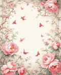 Peony Butterfly Branch Pattern Rug
