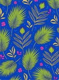 Vibrant Tropical Leaf Floral Design Rug