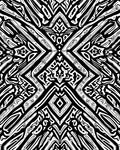 Monochromatic Abstract Geometric Tribal Design Rug