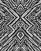 Monochromatic Abstract Geometric Tribal Design Rug