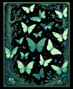 Emerald Butterflies Forest Canopy Rug