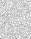 Whimsical Swirl Pattern Black White Rug