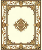 Ornate Floral Frame Design Rug