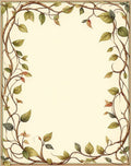 Vine and Leaf Botanical Scroll Work Rug