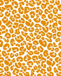 Bold Orange Leopard Spot Pattern Rug