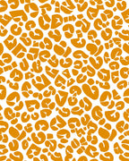 Bold Orange Leopard Spot Pattern Rug