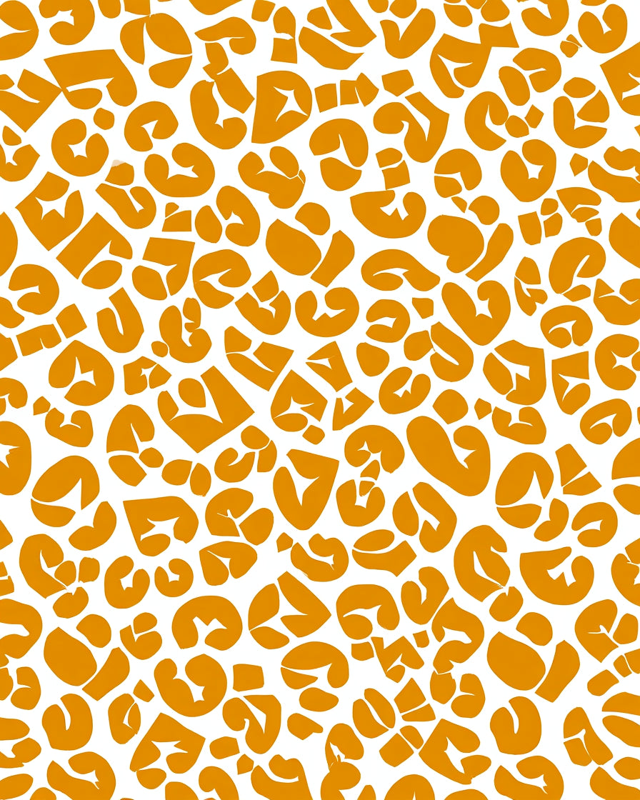 Bold Orange Leopard Spot Pattern Rug