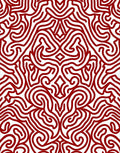 Ornate Red Swirl Pattern Rug
