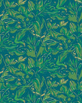 Lush Green Leafy Tropical Pattern Rug