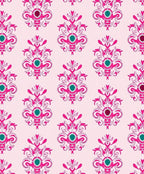 Rococo Inspired Floral Paisley Pattern Rug