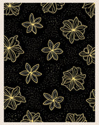 Golden Star Anise Floral Pattern Rug