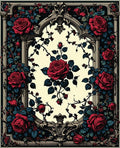 Ornate Rose and Vine Pattern Rug