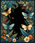 Enchanting Dragonfly Butterfly Nature Rug