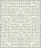 Abstract Geometric Maze Pattern Rug