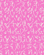 Pink Botanical Abstract Vine Design Rug