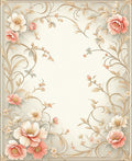 Delicate Floral Vine Pattern Rug