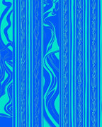 Striped Abstract Swirls Twists Rug