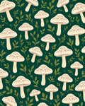Fantasy Forest Mushroom Pattern Rug
