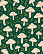 Fantasy Forest Mushroom Pattern Rug