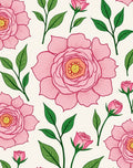 Pink Floral Vines Petals Rug