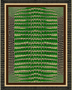 Emerald Crocodile Skin Textured Rug