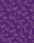 Whimsical Birds And Flowers Drawing Rug