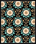 Floral Garden Patterned Art Rug