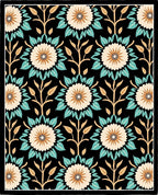 Floral Garden Patterned Art Rug