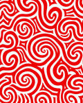 Crimson Abstract Swirl Contemporary Rug
