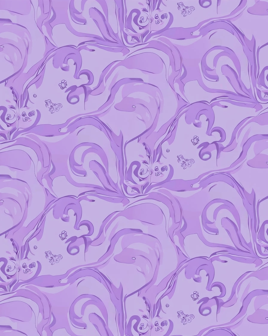 Lavender Swirl Butterfly Pattern Rug