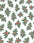 Christmas Holly Berry Foliage Rug