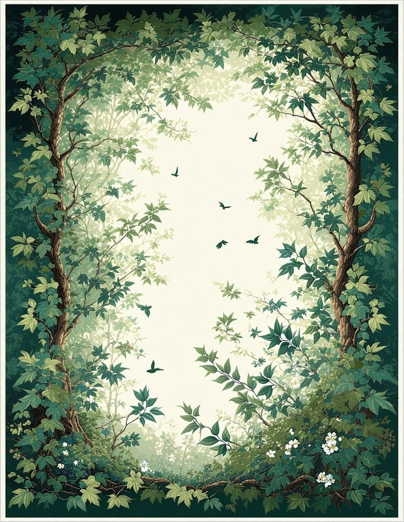 Enchanted Forest Birds and Blooms Rug