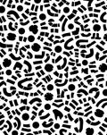 Abstract Black White Organic Pattern Rug