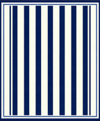 Classic Blue and White Stripe Pattern Rug