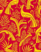 Exotic Bird Floral Pattern Design Rug