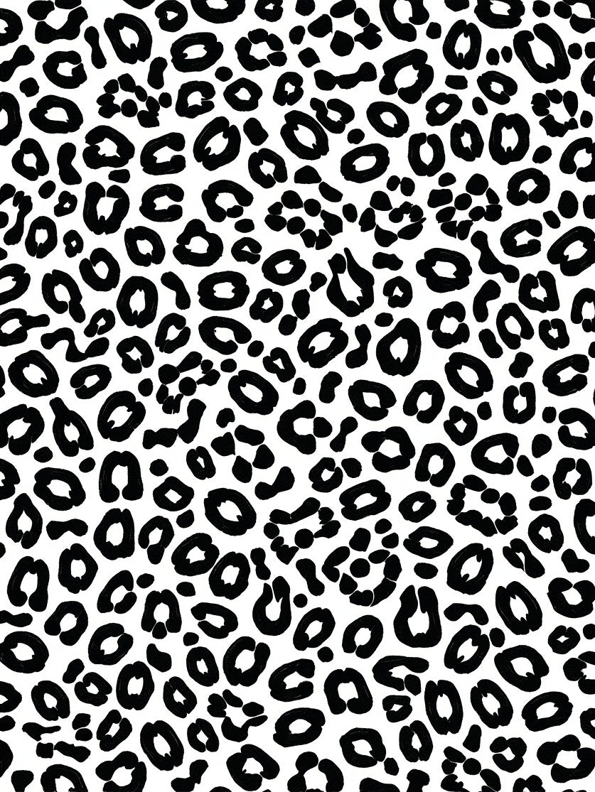 Bold Black White Animal Pattern Rug